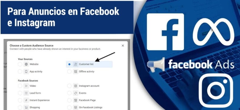 Como Usar una Base de Datos para Anuncios en Facebook a Instagram
